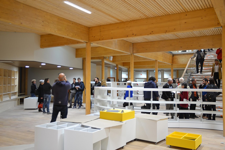 Visite de la médiathèque de Lodève dans le cadre du NoWatt Tour 2018